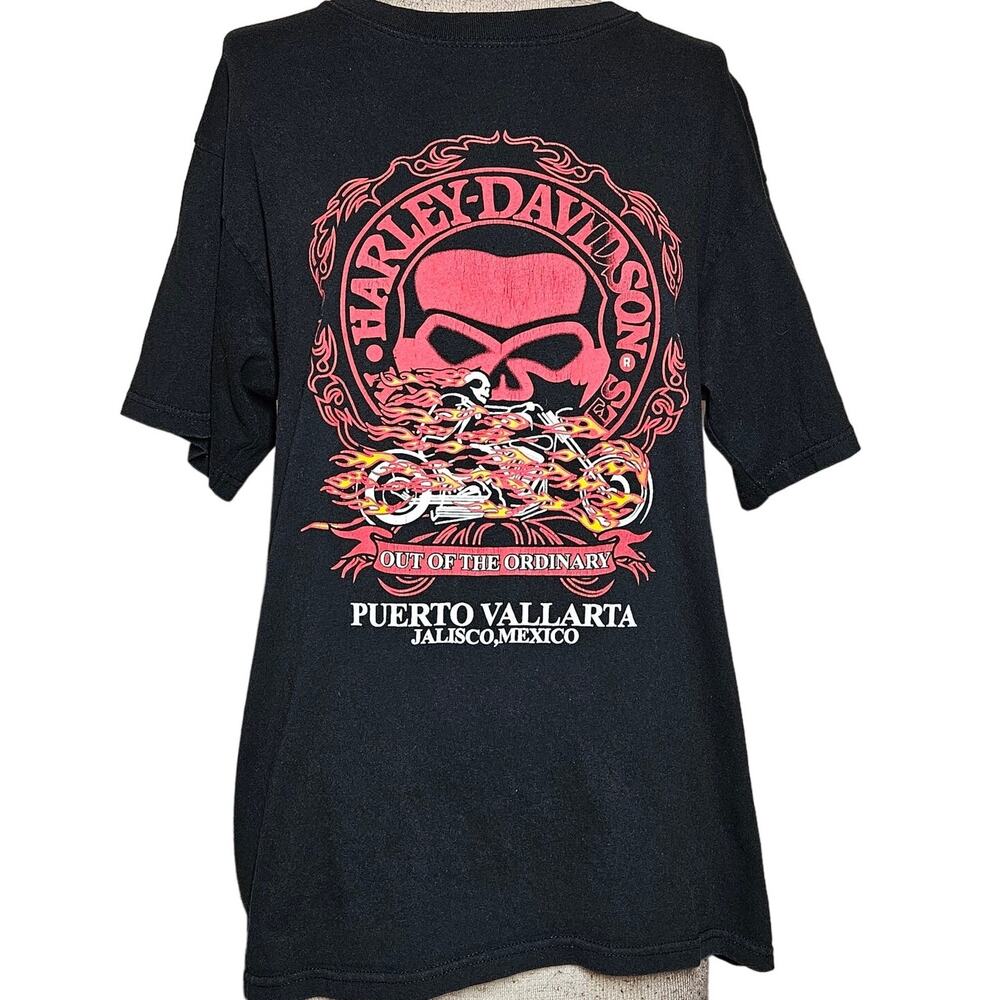 Black Harley Davidson Mexico Tee Shirt Size Small